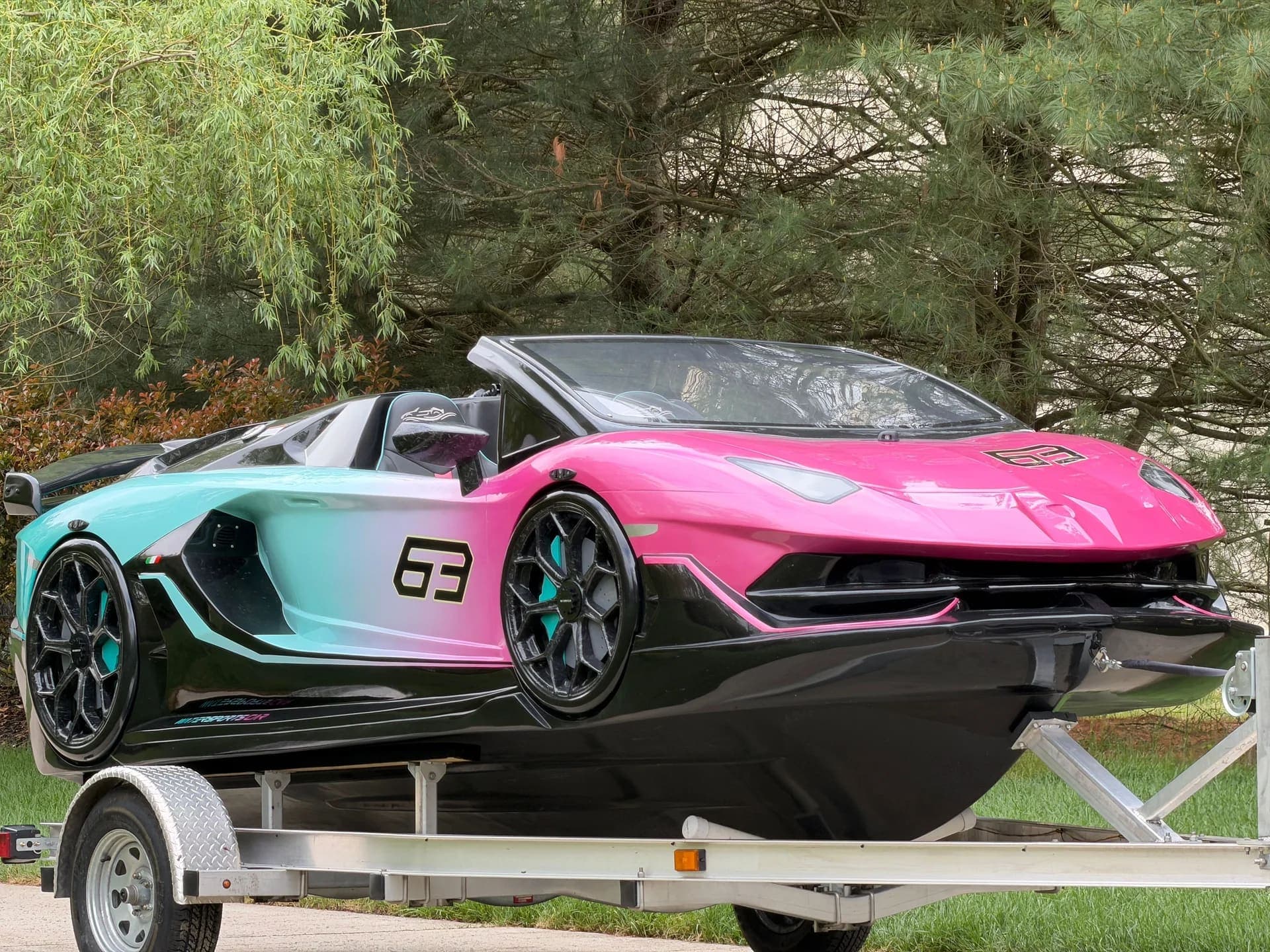 2024 LAMBORGHINI WATERSPORTS CAR SERIES L 16' YAMAHA POWER JET JL SPEAKERS RARE exterior