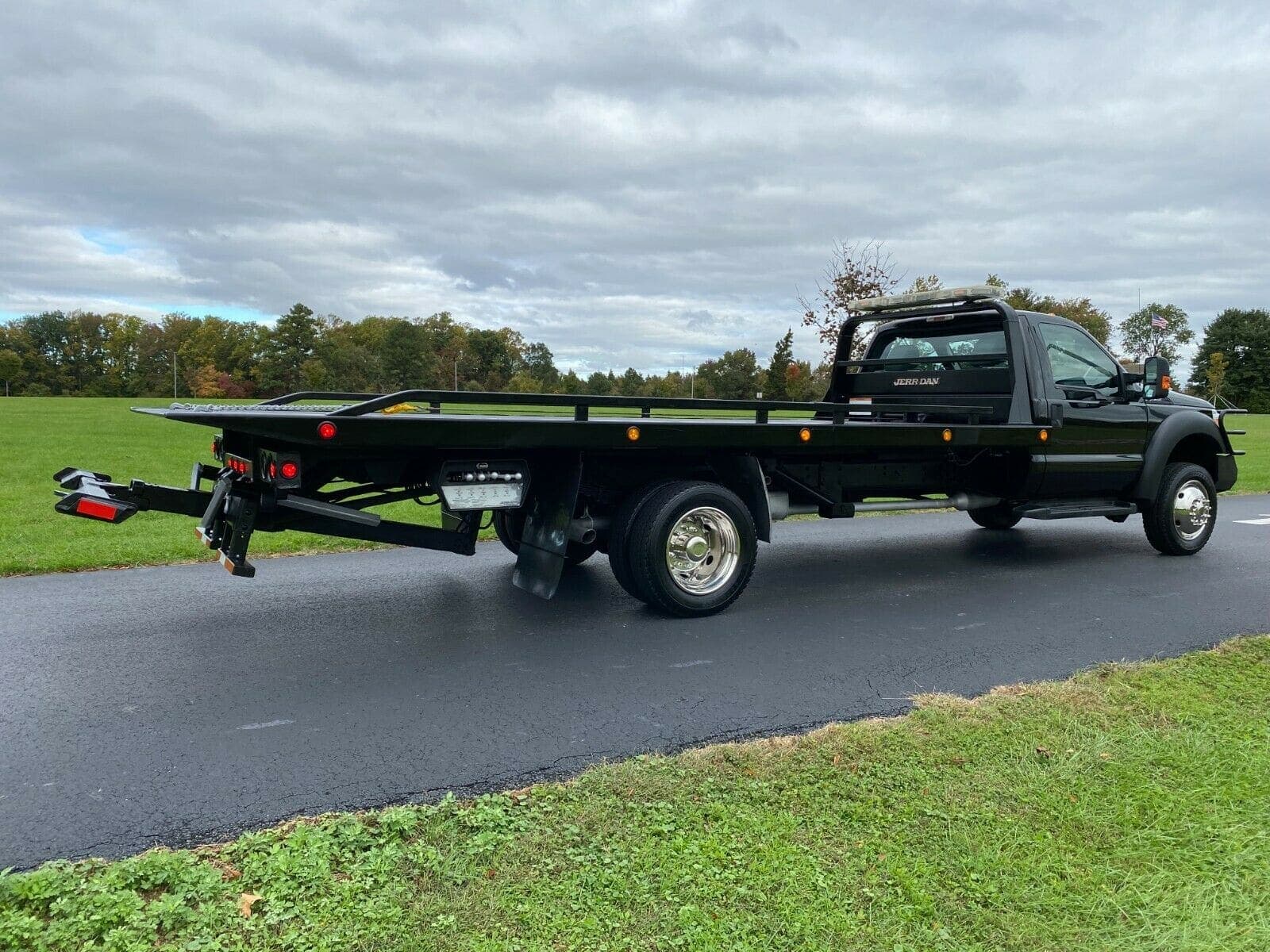 2014 FORD F550 V10 4X4 2-CAR JERR-DAN TOW ROLLBACK WHEEL LIFT, view