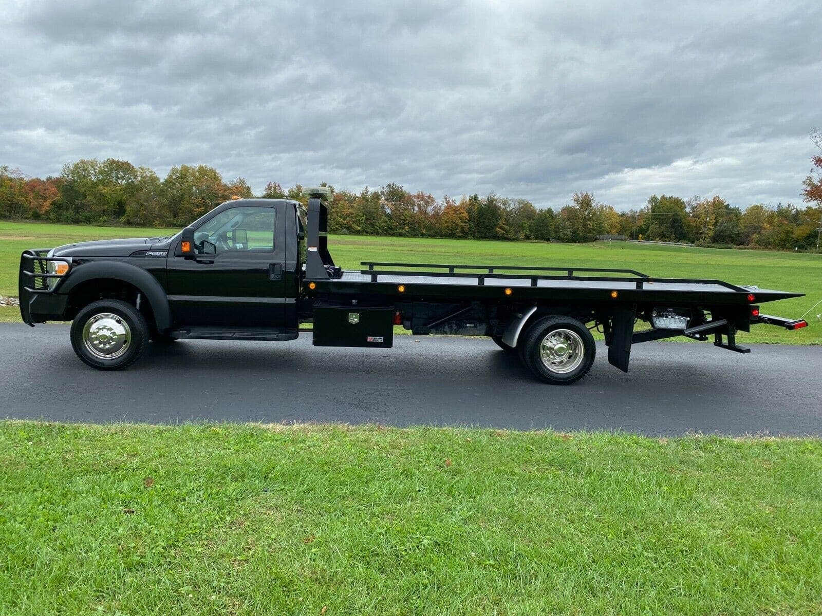 2014 FORD F550 V10 4X4 2-CAR JERR-DAN TOW ROLLBACK WHEEL LIFT, view