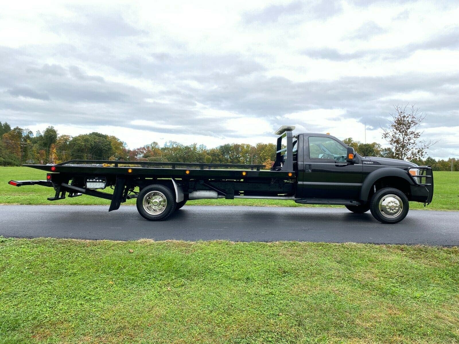2014 FORD F550 V10 4X4 2-CAR JERR-DAN TOW ROLLBACK WHEEL LIFT, view